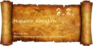 Hugyecz Katalin névjegykártya